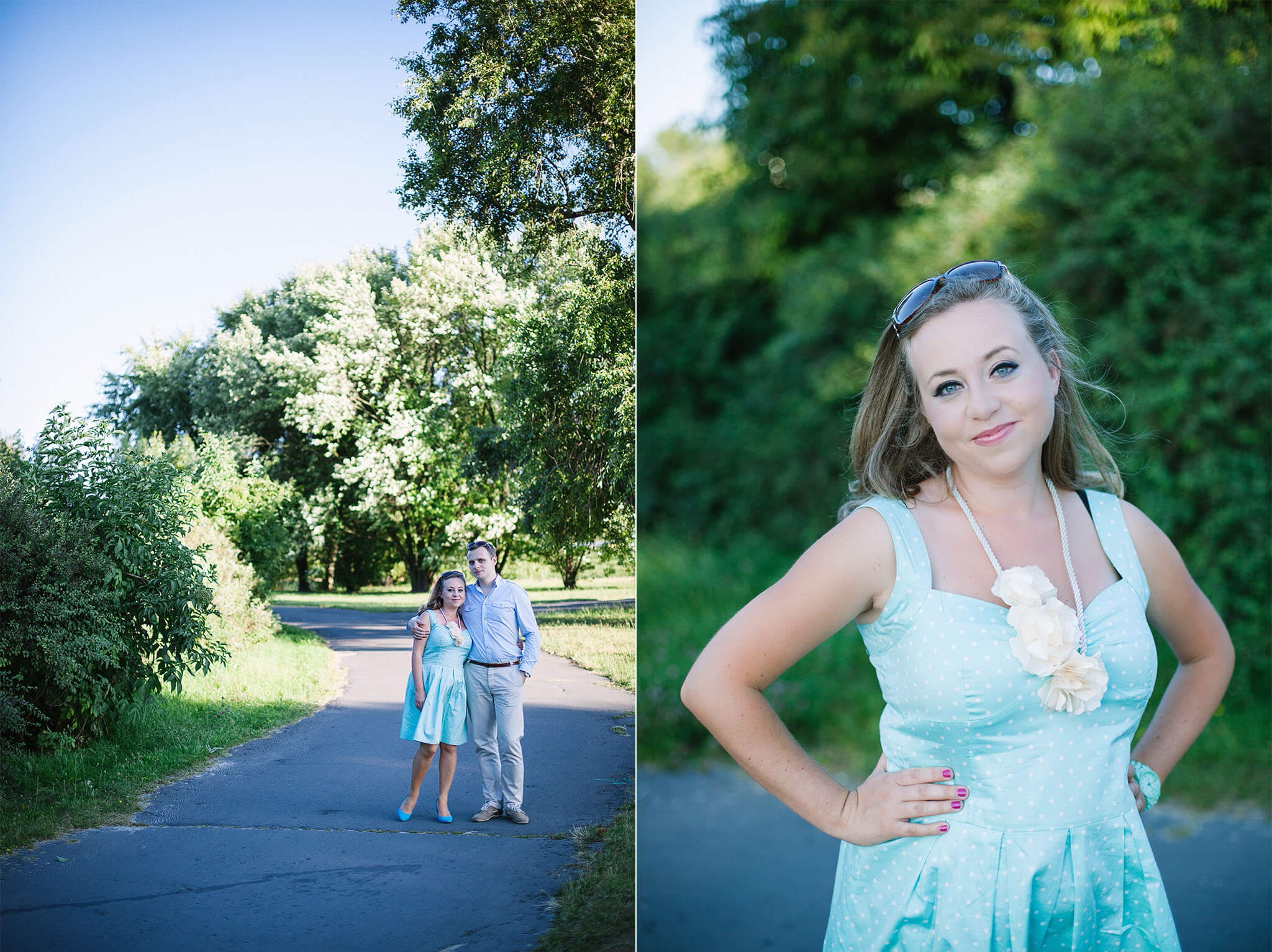 Sesja zaręczynowa w Dolince Służewieckiej.