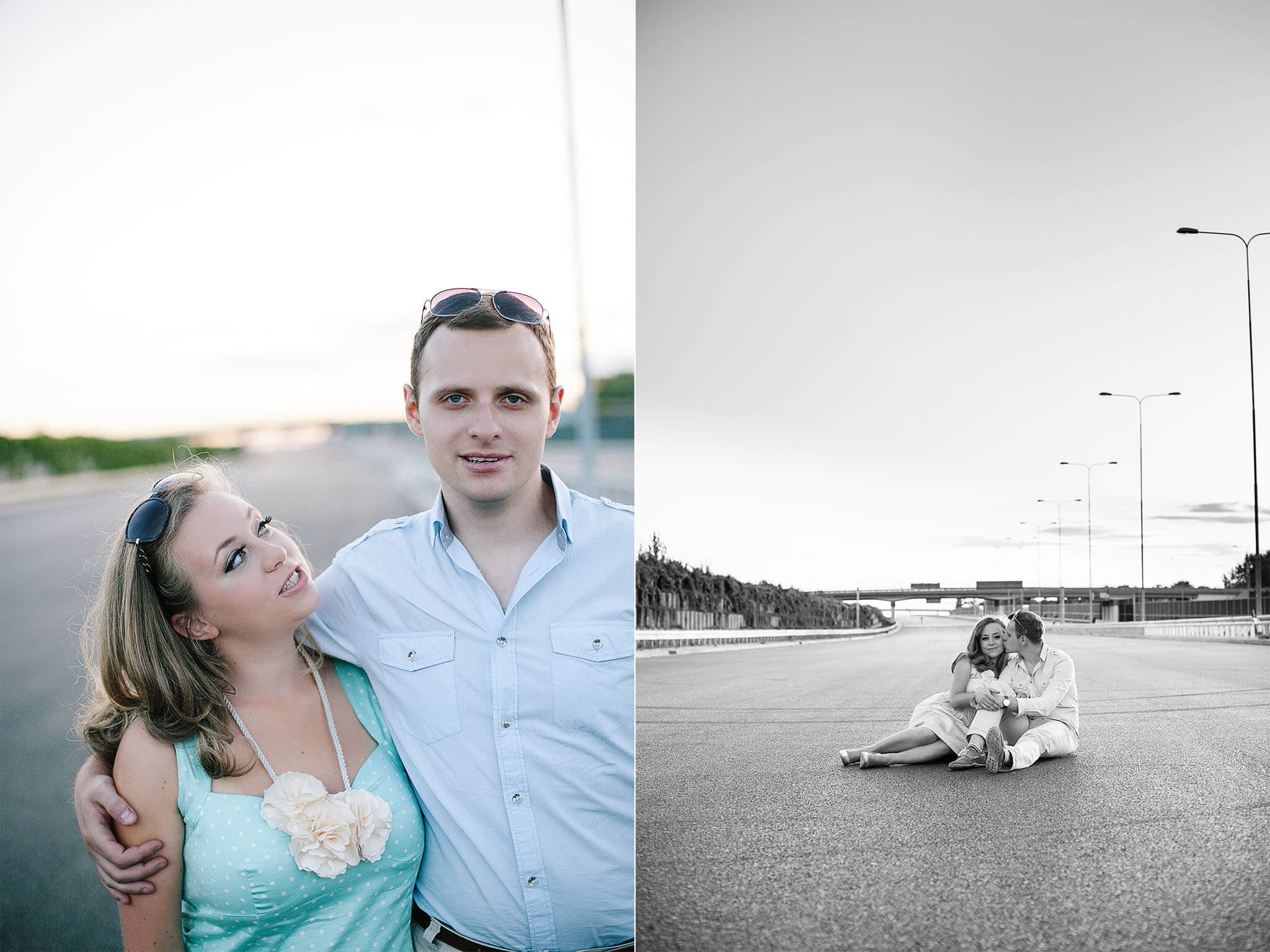 Sesja zaręczynowa w Dolince Służewieckiej.